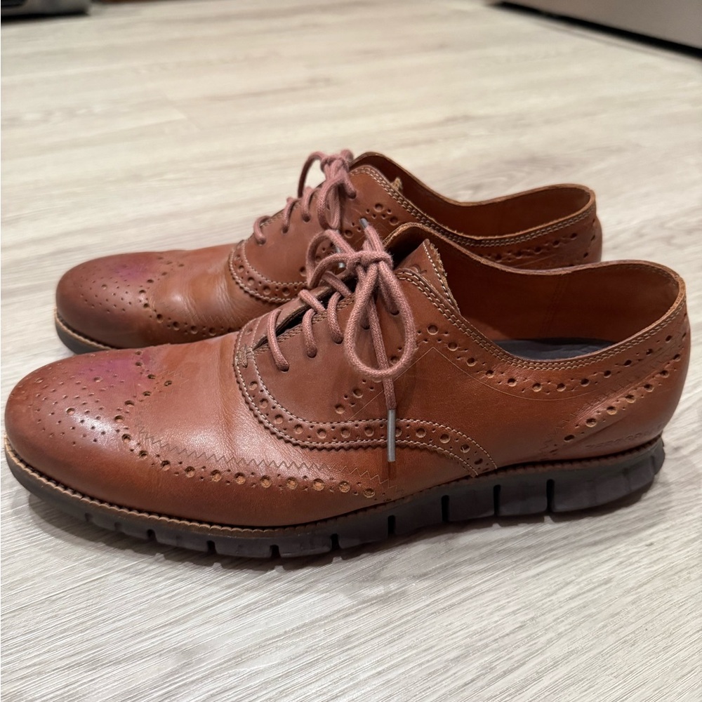 Cole Haan Tan Leather Oxford Shoes